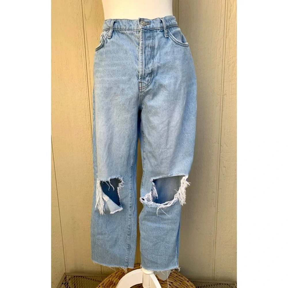 BDG High Rise Slim Straight Cropped Jeans 31 Urban Outfitters